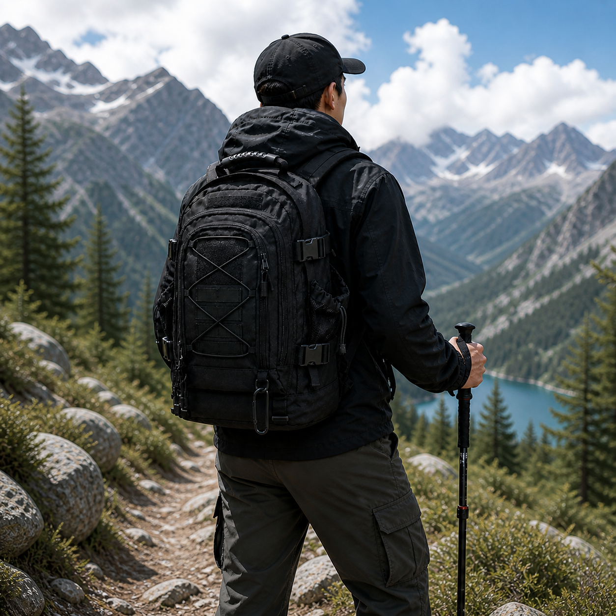 Sac à Dos Randonnée 60L Outdoor Léger Résistant