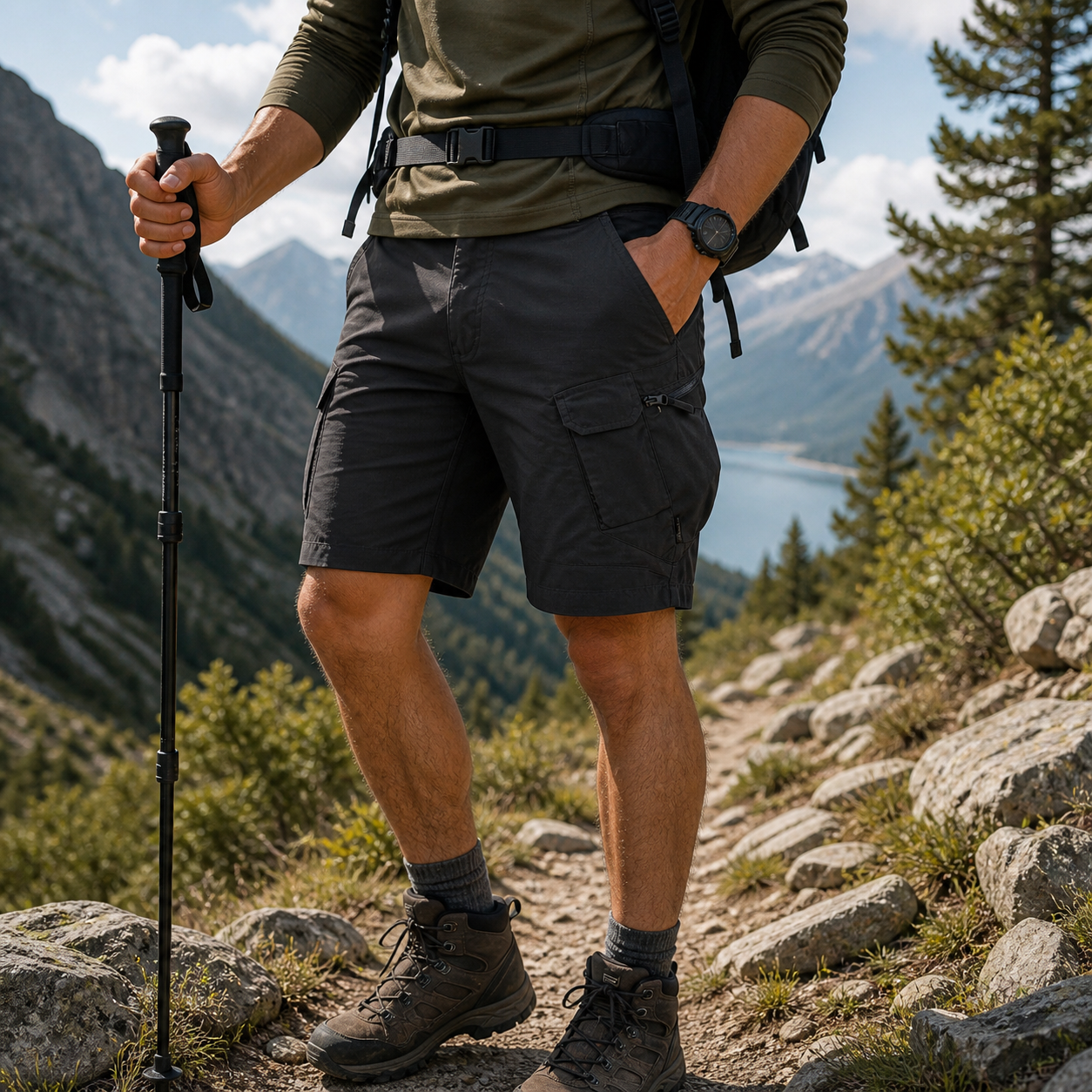 Short Cargo Randonnée Outdoor Résistant Confort
