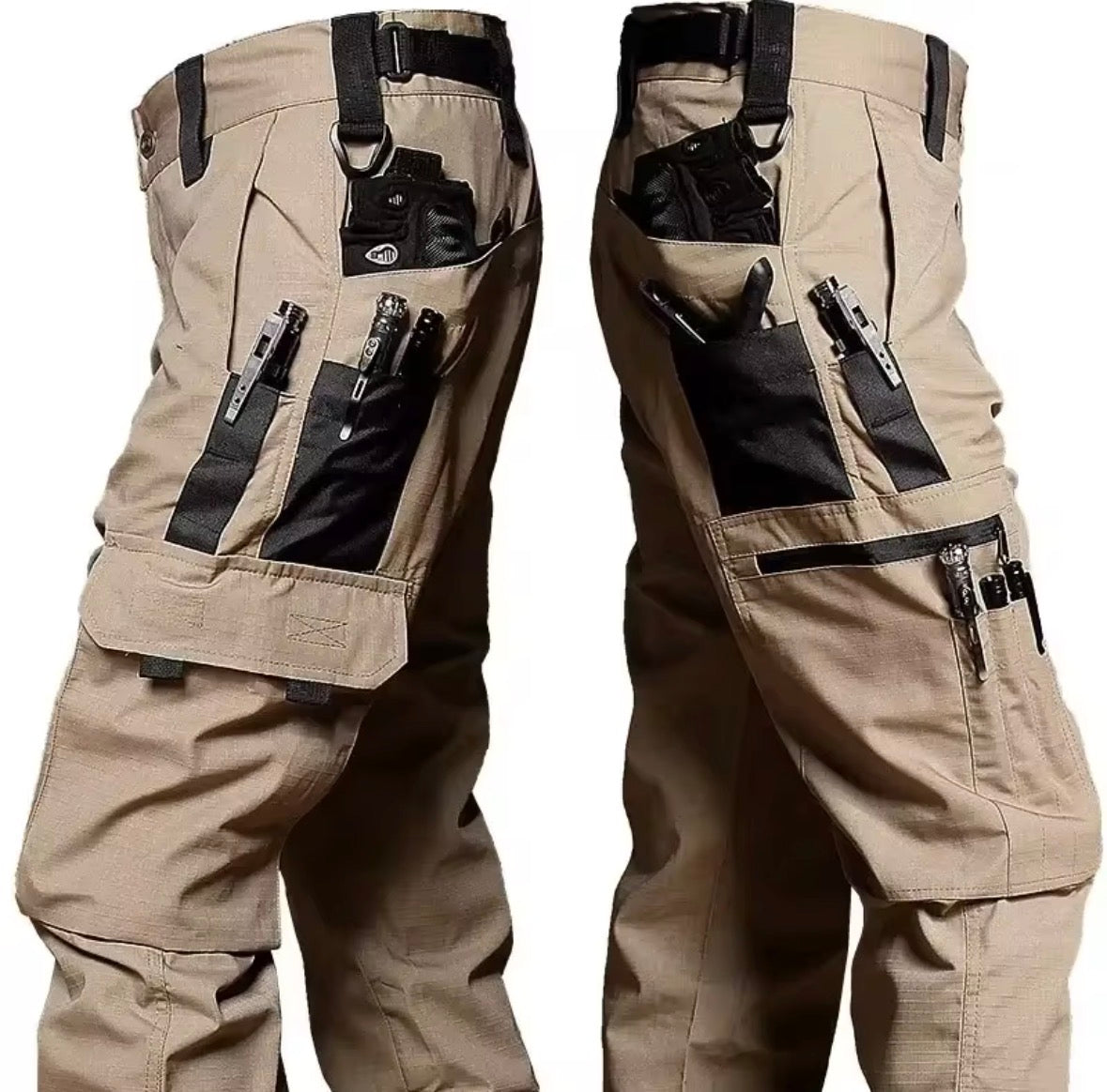 Pantalon Cargo Randonnée Impérméable Léger Confort