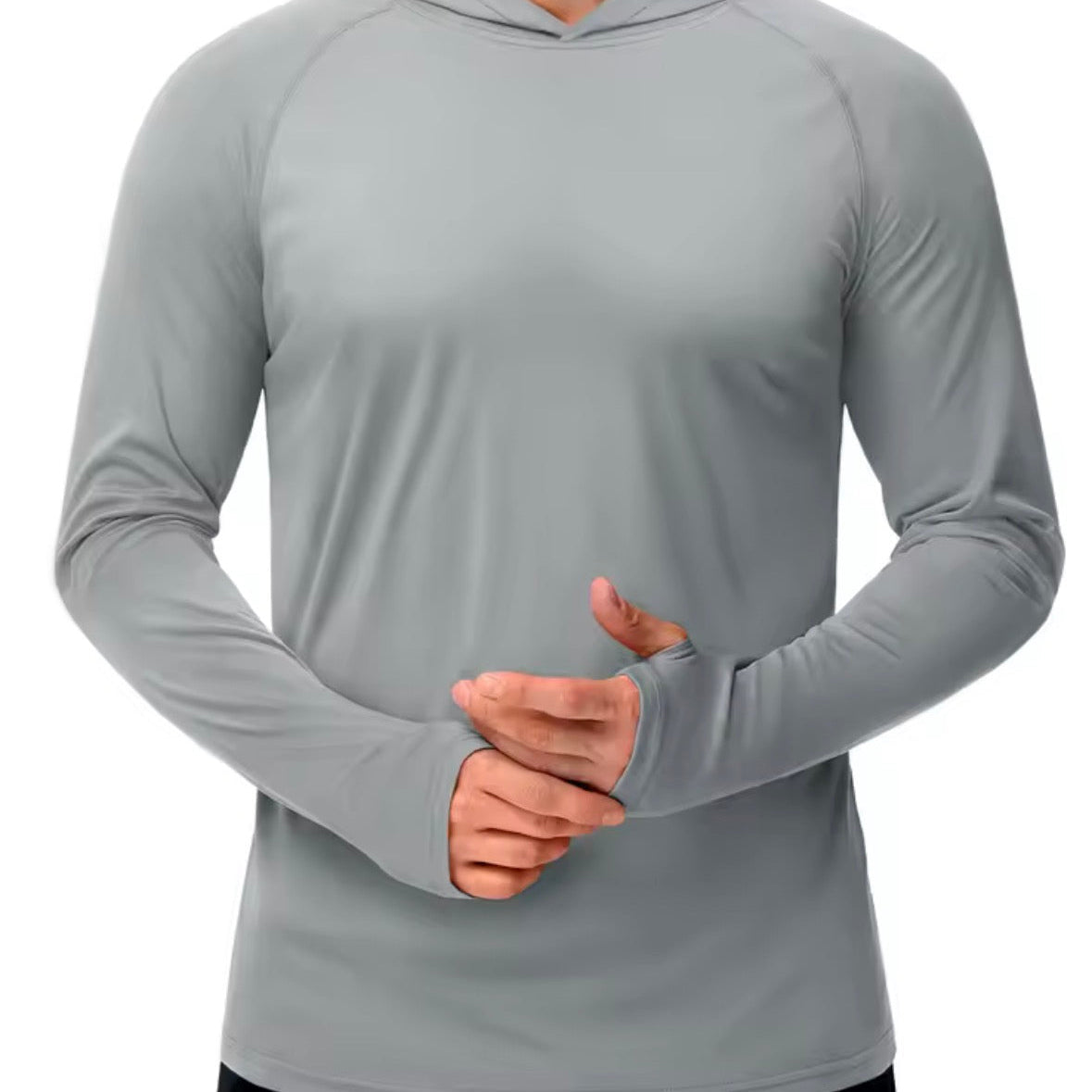 T-Shirt Homme Anti-UV Léger Respirant à Capuche