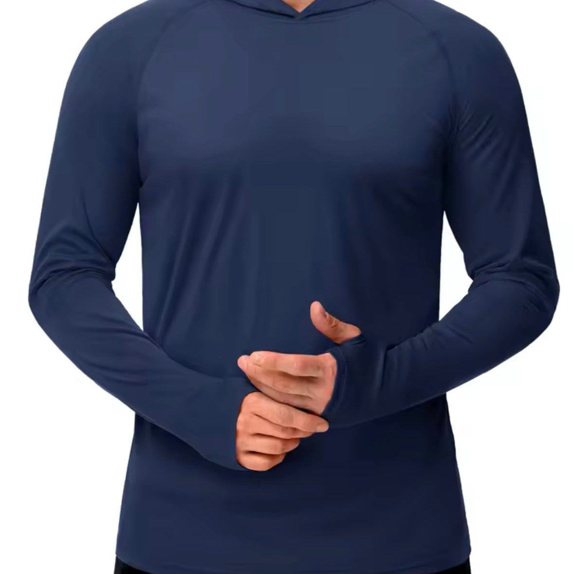 T-Shirt Homme Anti-UV Léger Respirant à Capuche