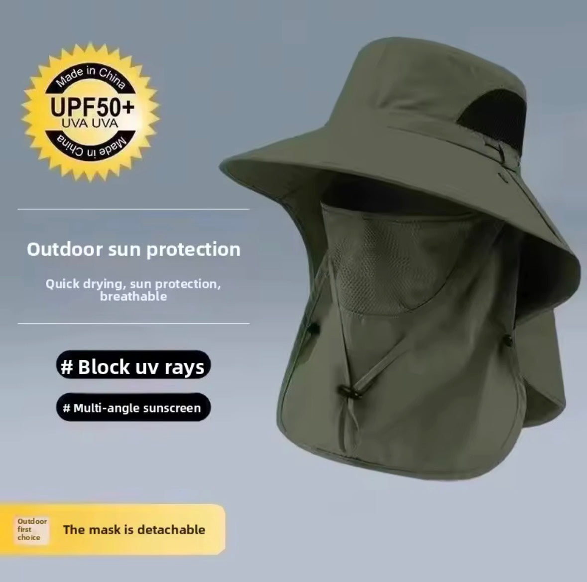 Chapeau Randonnée Anti-UV Protection du Cou Outdoor