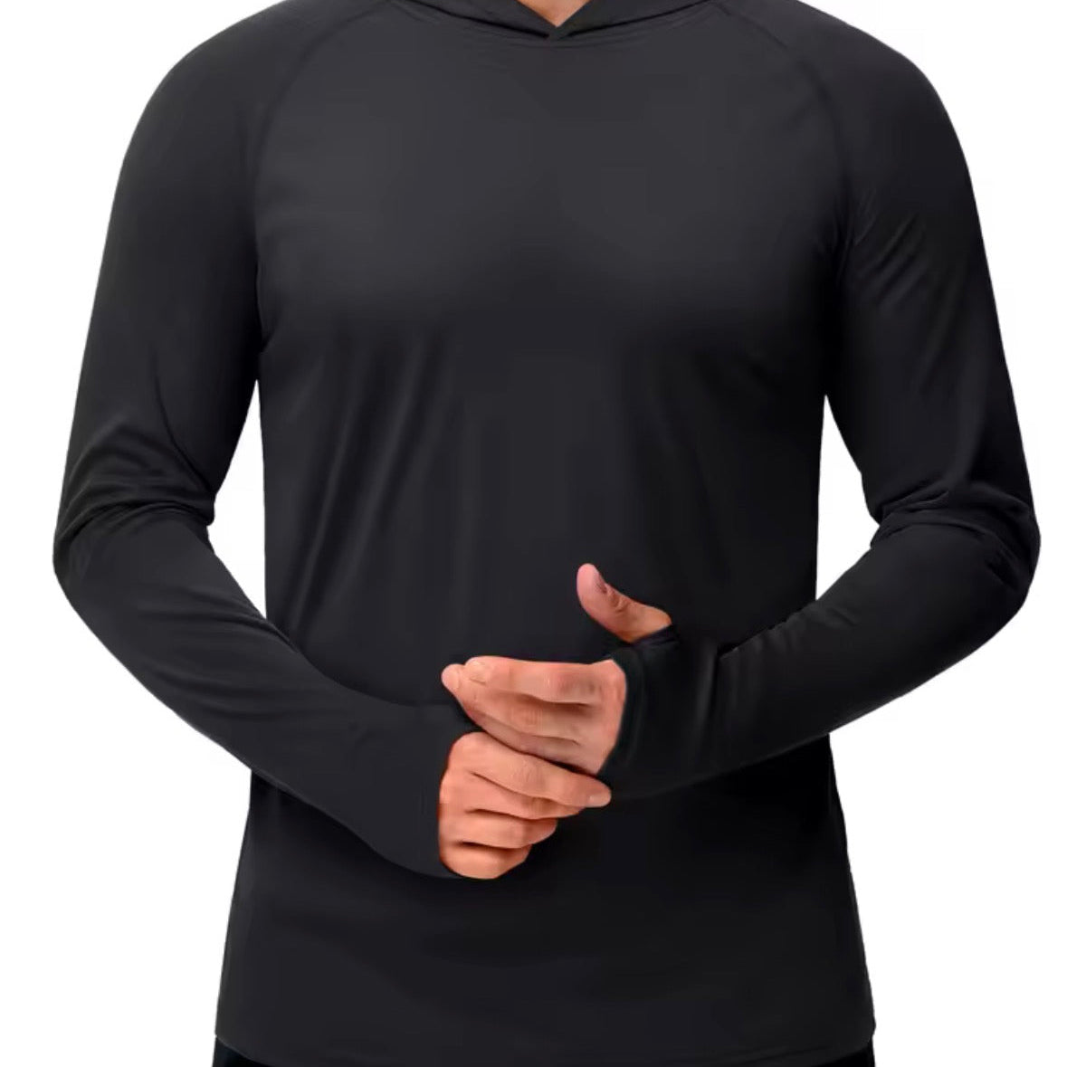 T-Shirt Homme Anti-UV Léger Respirant à Capuche