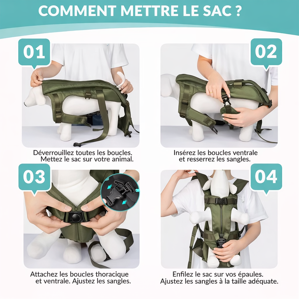 Porte Chien Ventrale Randonnée Confort
